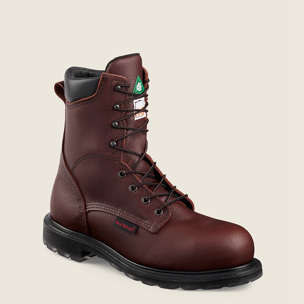 Red Wing Safety Boots Mens Burgundy - Supersole® 2.0 - 8-inch Csa Toe - 4260987-FK